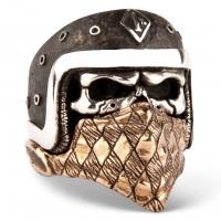 Biker Skull Ring 1%er mit Bandana Biker Skull Ring 1%er mit Bandana