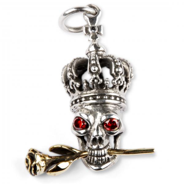 Skeleton King Pendant from Sterling Silver and Brass