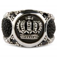 Vorschau: Stachelrochenleder-Ring "Krone" Vorschau: Stachelrochenleder-Ring "Krone"