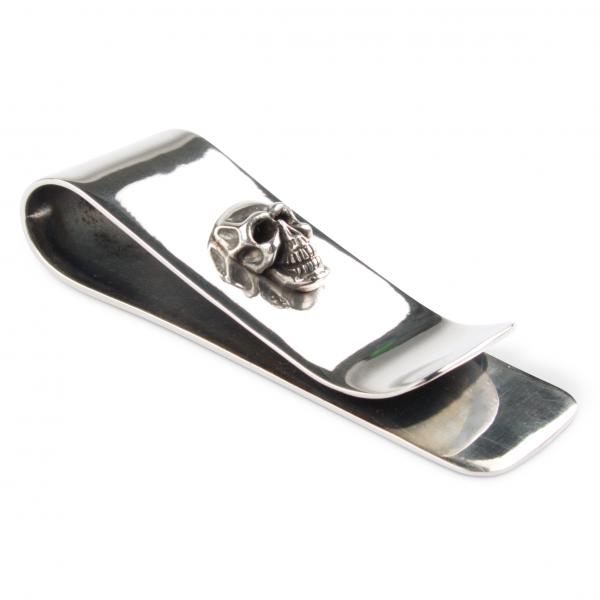 Money Clip With Skull Symbol