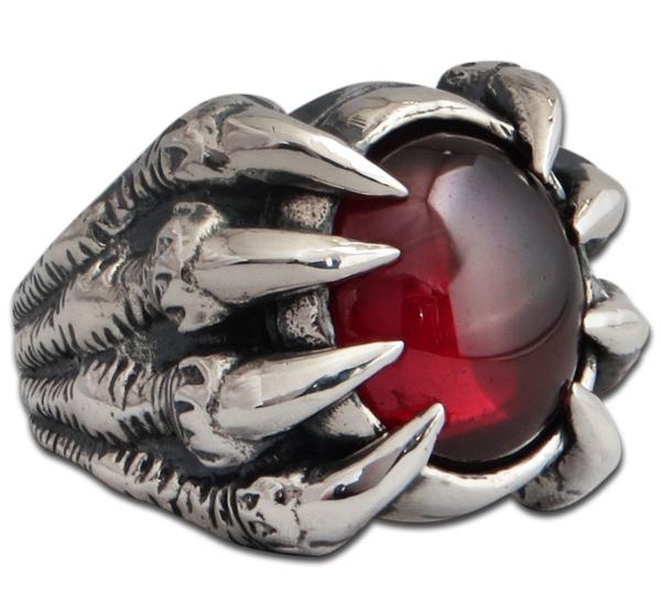 Monsterclaw - Ring With Huge Bloody-Red Gem