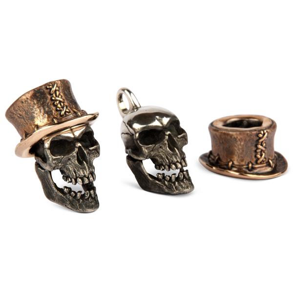 Skull Pendant With Exchangeable Top Hat