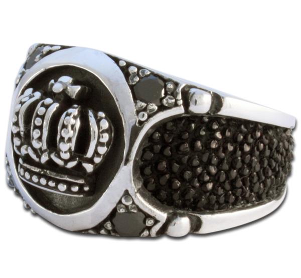 Stachelrochenleder-Ring "Krone"