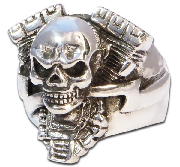 Skull Ring V2 Mean Machine - V-Twin Motor