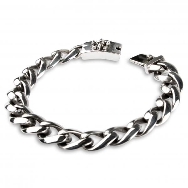 Silber Panzerarmband Fleur de Lis