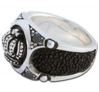 Vorschau: Stachelrochenleder-Ring "Krone" Vorschau: Stachelrochenleder-Ring "Krone"