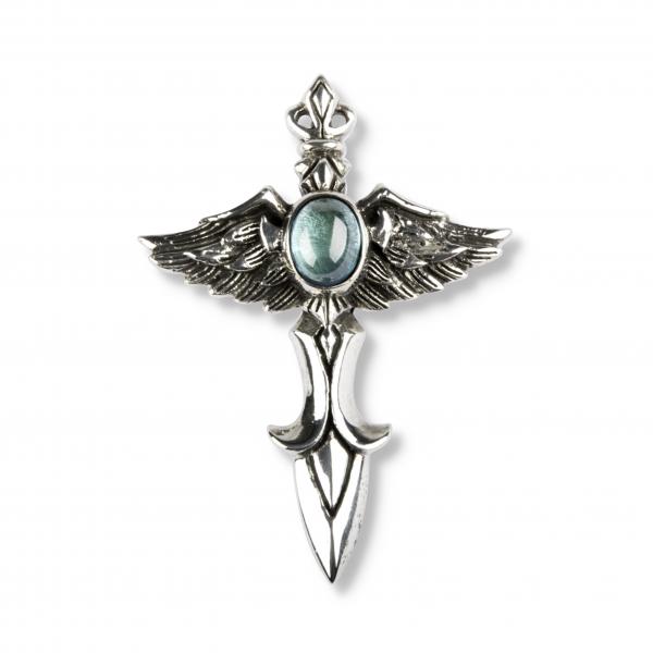 Flying Dagger Pendant With Turquoise Stone