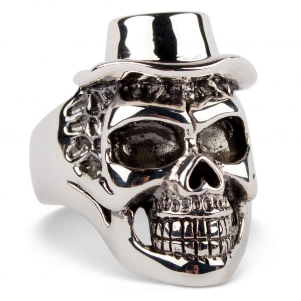 Cowboy Totenkopf Silber Ring