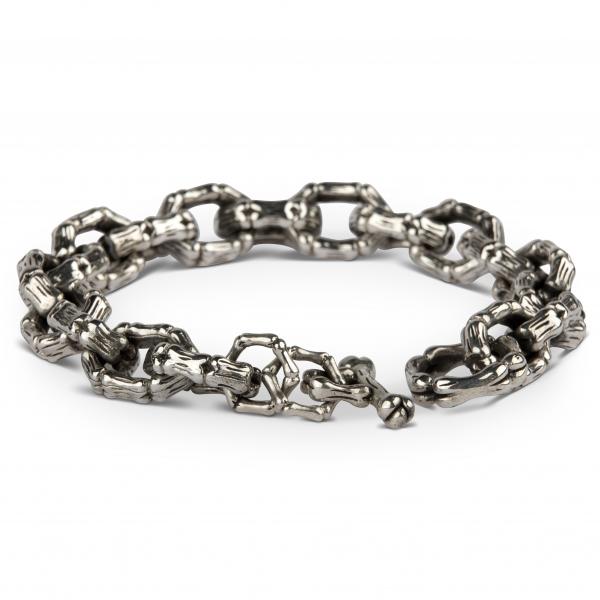 thick silver bracelet