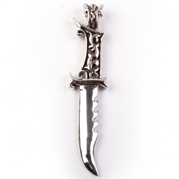 Combat Knife Silver Pendant